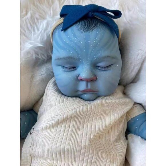 🆕20Inch Full Cloth Body Baby Dolls White-peaches Avatar with Closed Eyes Doll - Picture 3 of 8